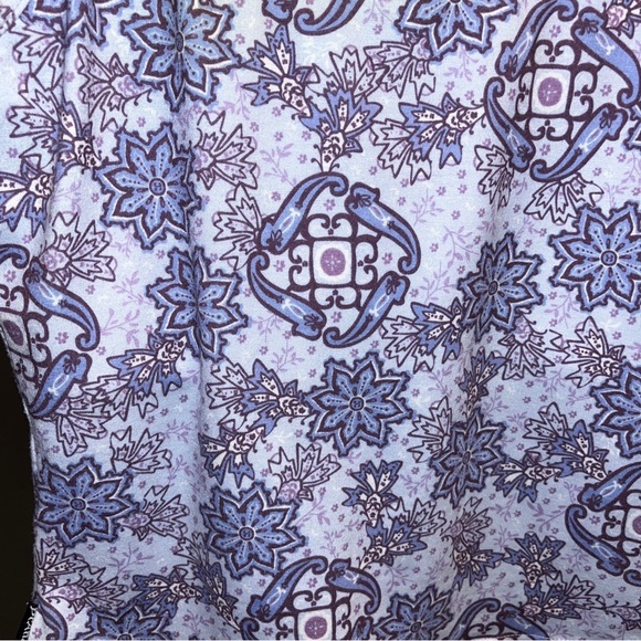 PrAna Purple geometric TANK TOP women Lrg thin Straps Cropped Built In BRA Knit - Picture 10 of 11